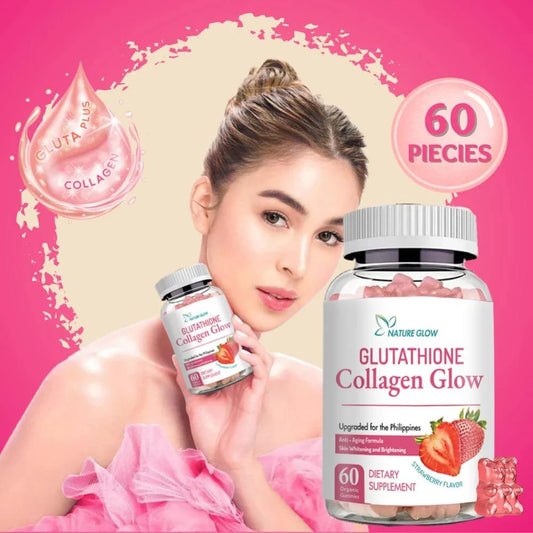 Glutathione Collagen Glow Strawberry - الحل المثالي لبشرة مشرقة وشابة 🍓