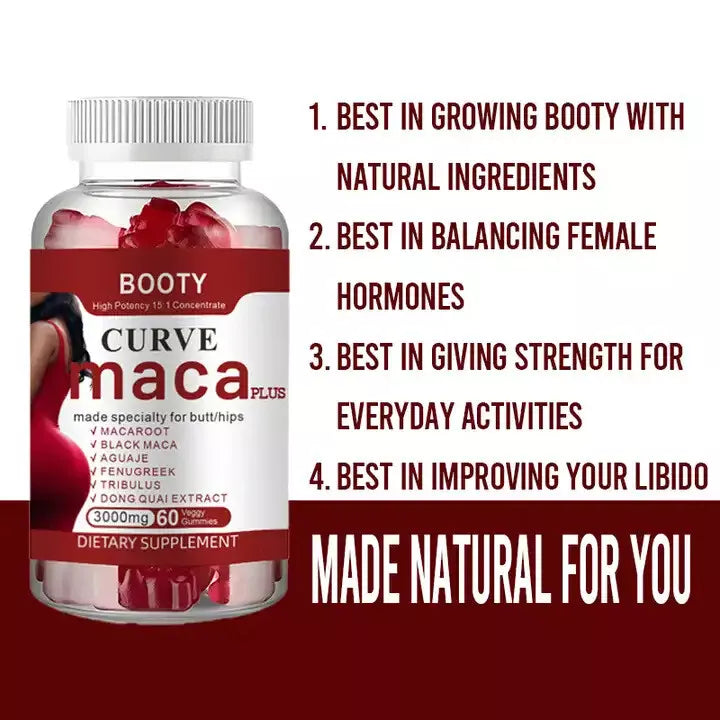 Curve Maca Plus: مكملات طبيعية لتكبير الأرداف والوركين بطريقة فعّالة وآمنة